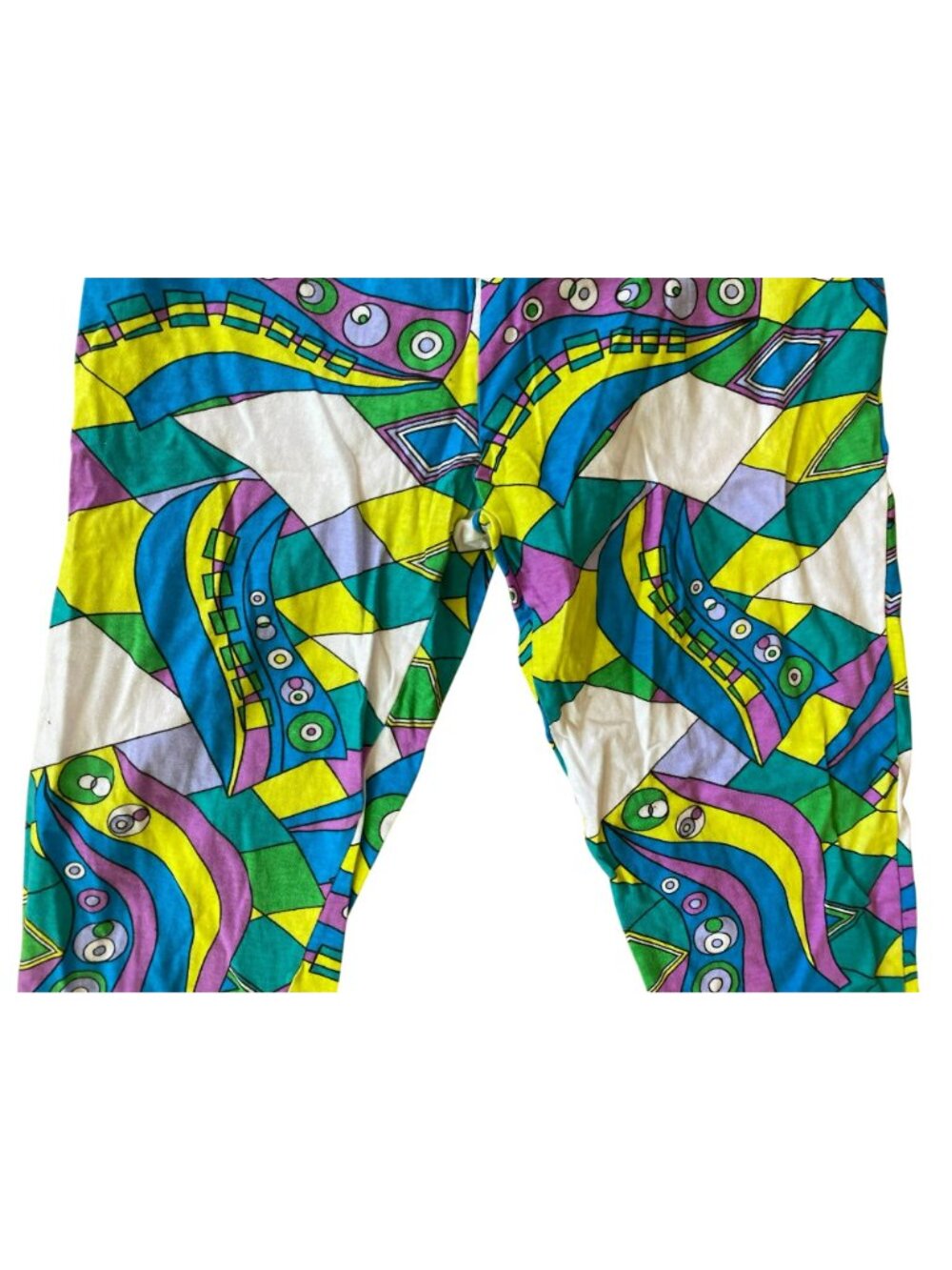 Vintage Womens Pants Pop Modern Art Neon Geometric 80s 90s Y2K Retro Small - Picture 3 of 7